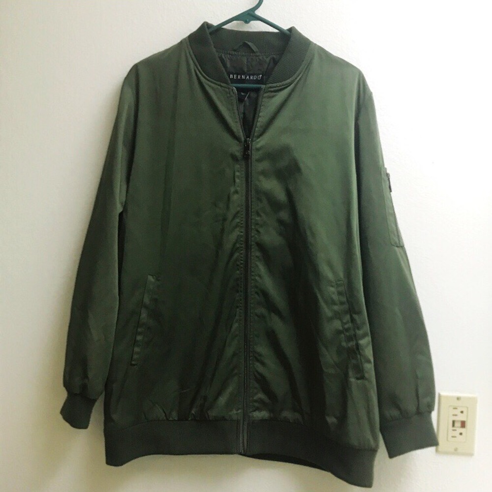 Bernardo Khaki Bomber Jacket
